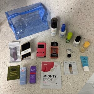 Beauty 17 Pcs Makeup Skincare Deluxe Samples & Bag Set Lot Bundle #3